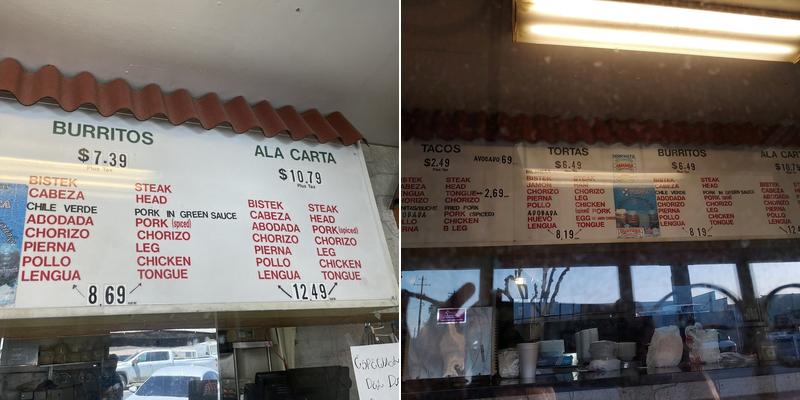 La Fortuna Bakery Menu