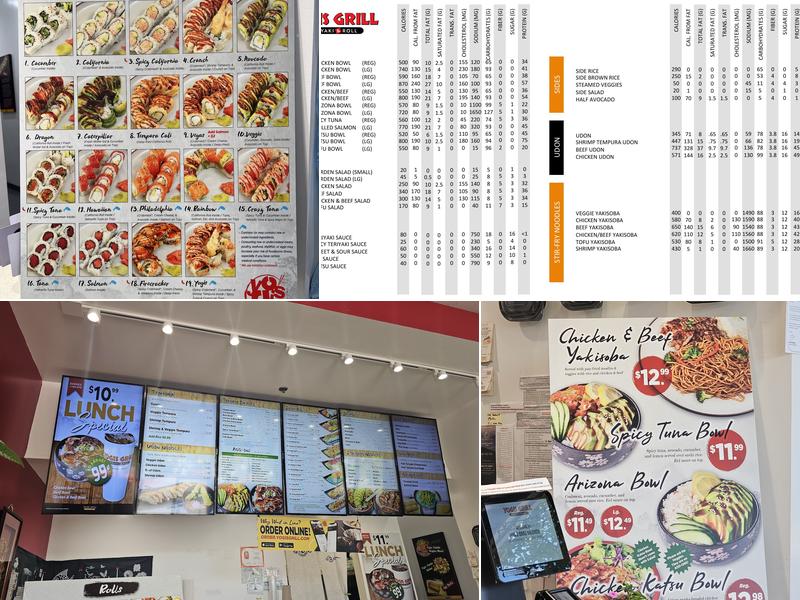 Yogis Grill Teriyaki & Roll Valencia Menu