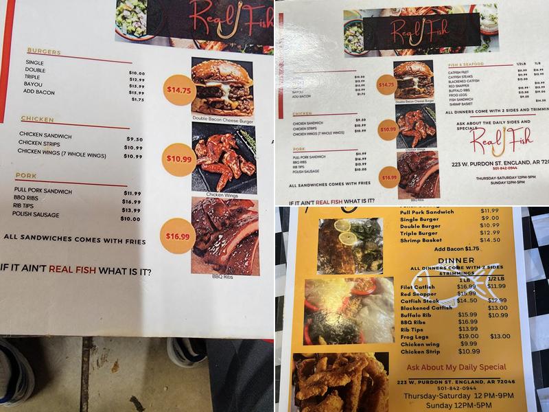 real fish Menu
