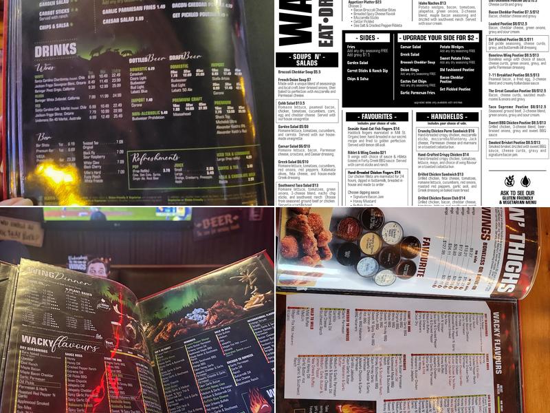 Wacky Wings Lake Street Menu
