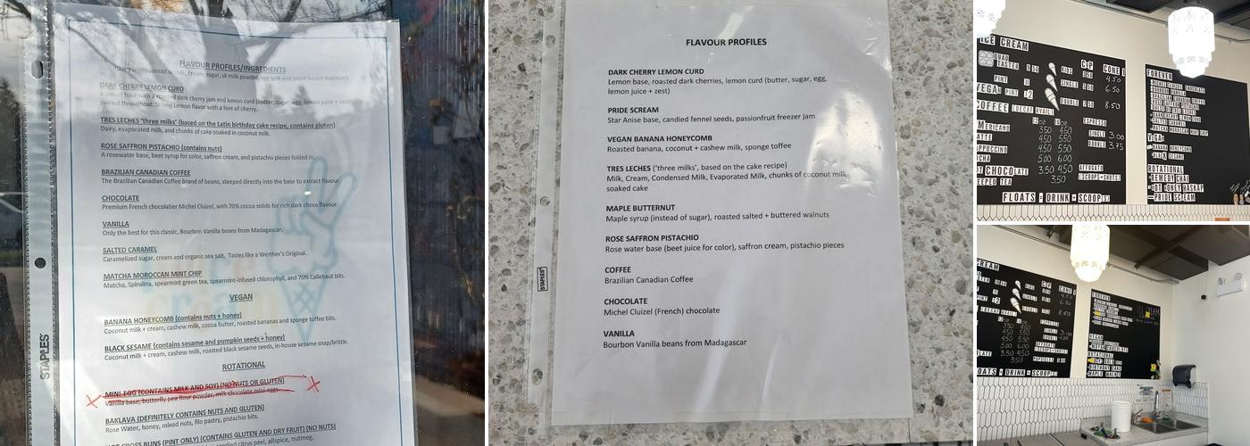 Twice Cream Menu