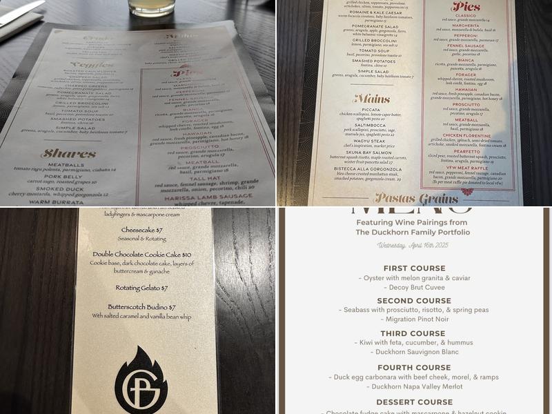 Bode Gray's Menu