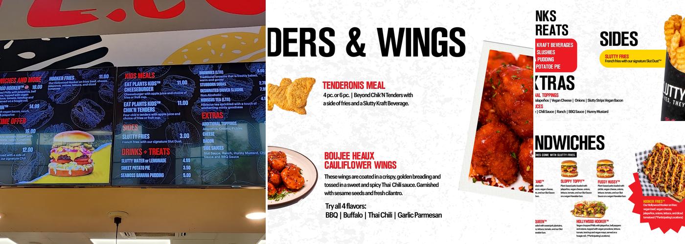 SluttyVegan Birmingham Menu