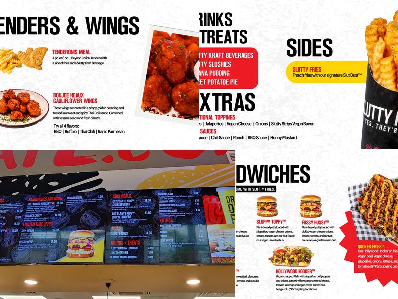 SluttyVegan Birmingham Menu