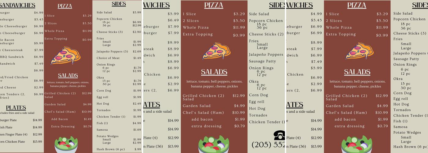 Mamma's Kitchen Menu