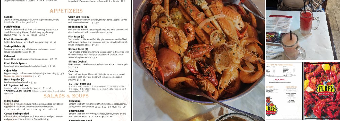 El Rey Crawfish & Oyster Bar Menu