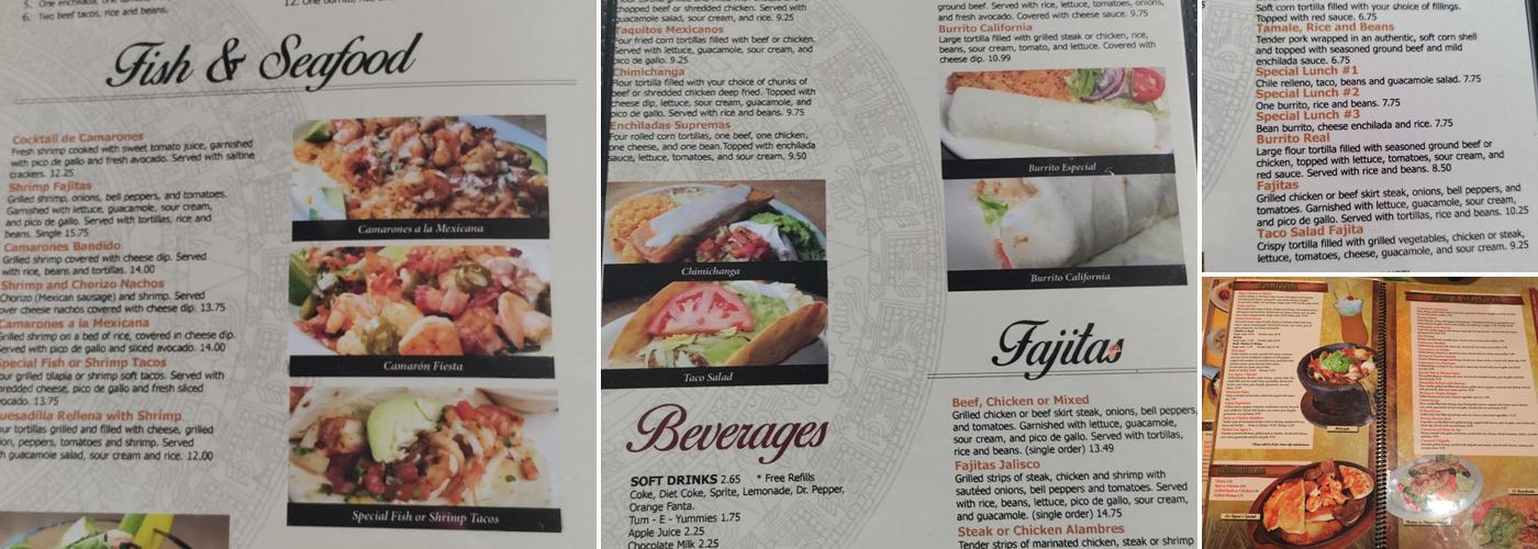 Agaves Cross Plains Menu