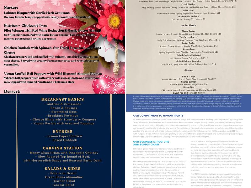 The Current Kitchen & Bar Menu