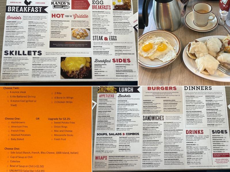 Randy's Diner Too Menu