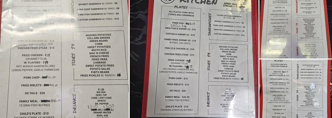 D&N Kitchen Menu