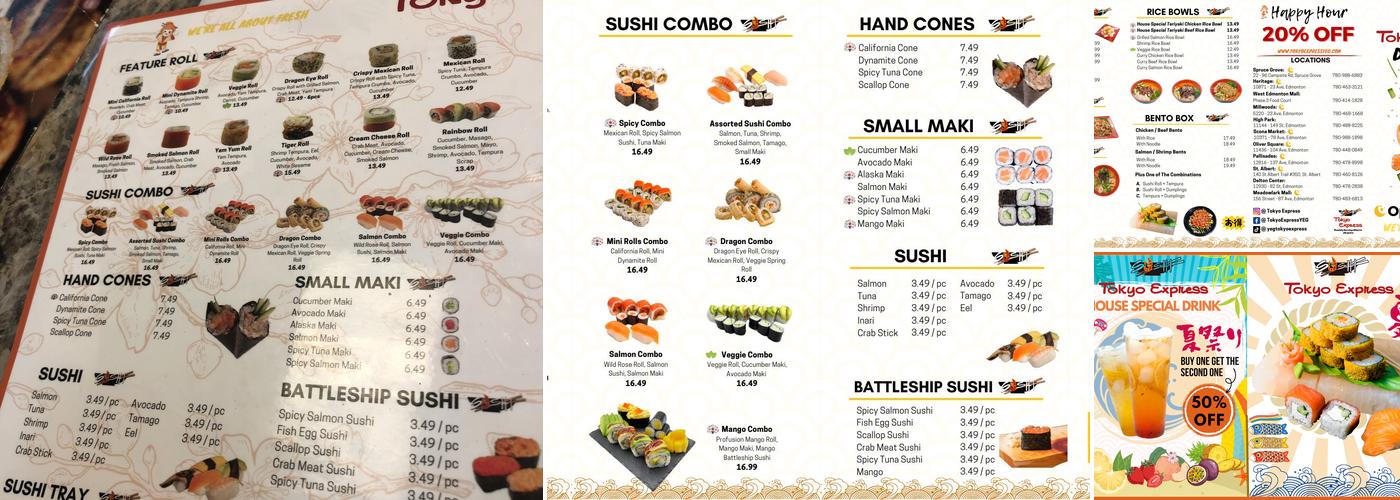 Tokyo Express Menu