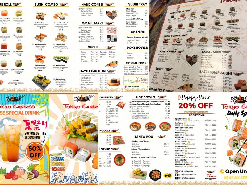 Tokyo Express Menu