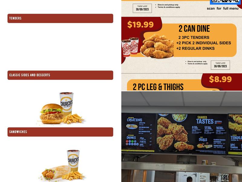Church's Texas Chicken Menu