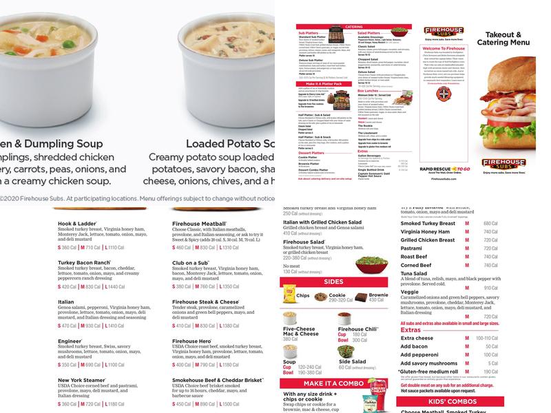 Firehouse Subs Sunmarket Belmont Menu