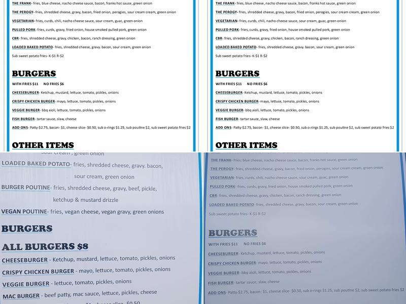Poutine Plus Menu
