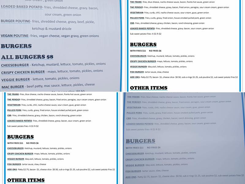Poutine Plus Menu
