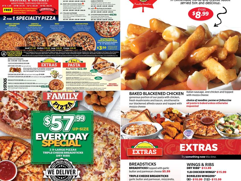 2 for 1 Family Pizza 🍕 Roblin Menu