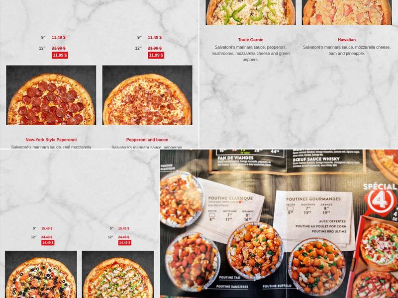 Pizza Salvatoré Menu