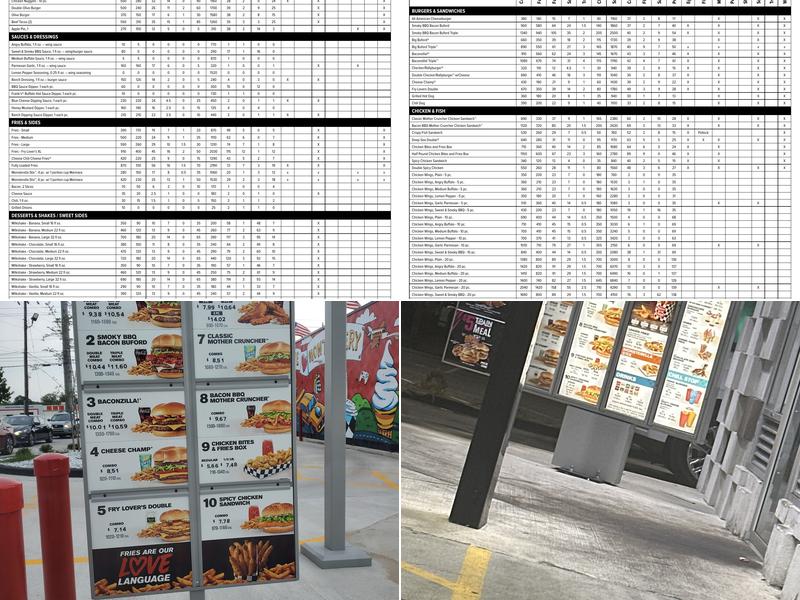 Checkers Menu