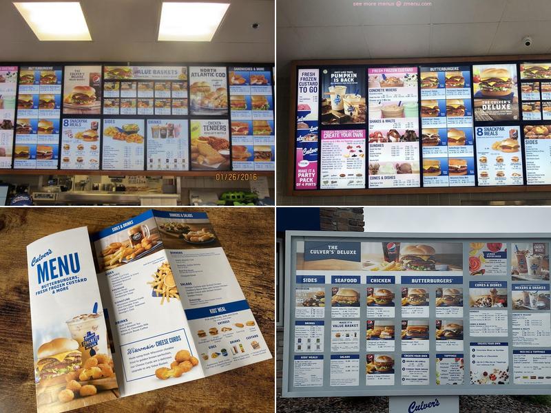 Culver’s Menu