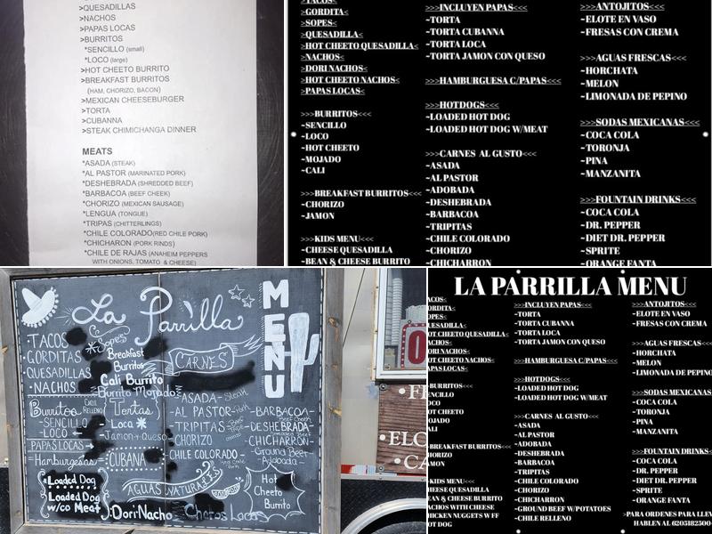 La Parrilla Menu
