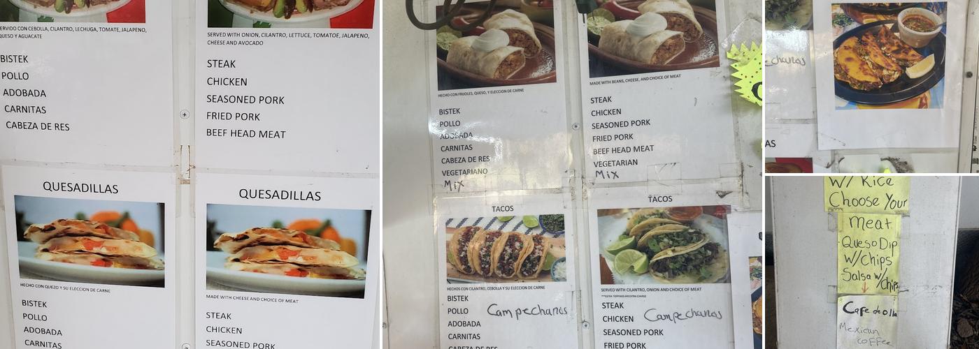 Taco Man Menu
