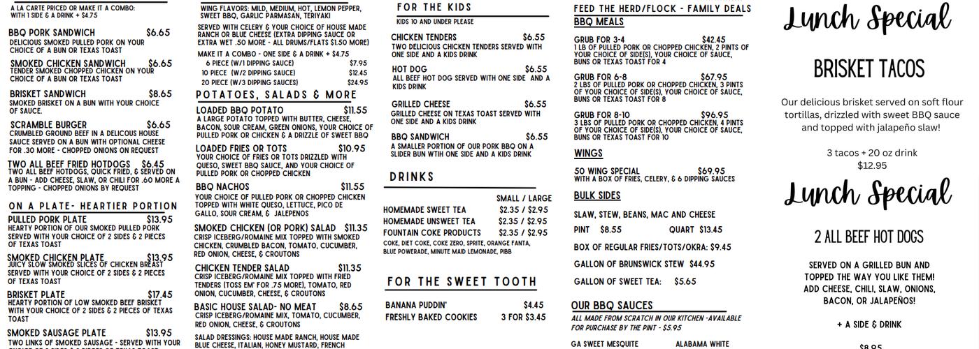 Buckalew's on Main Menu