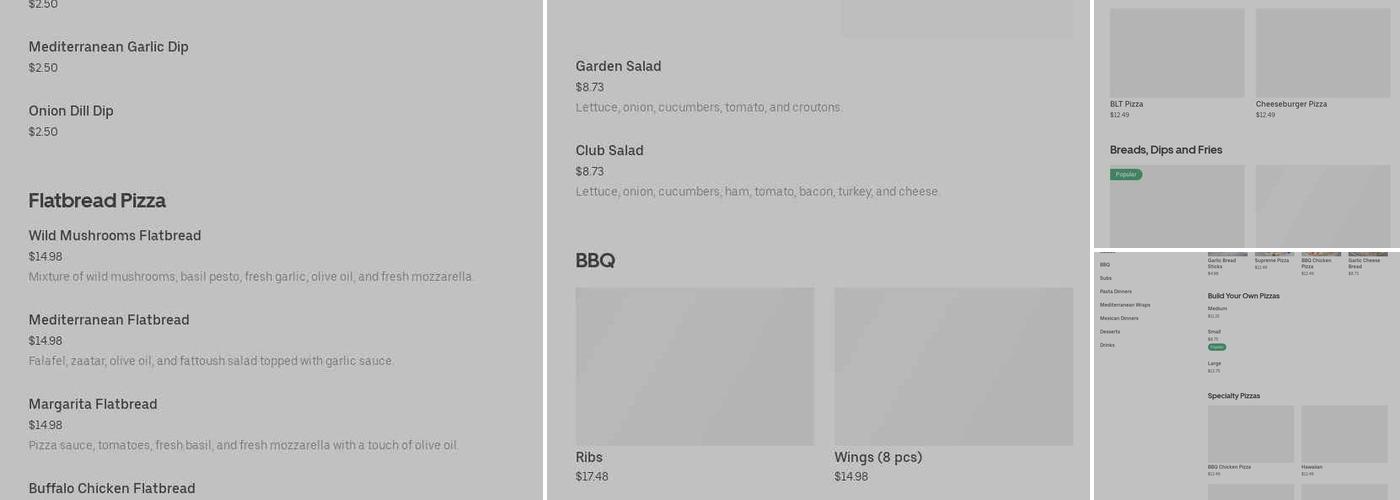 Sbarro Menu