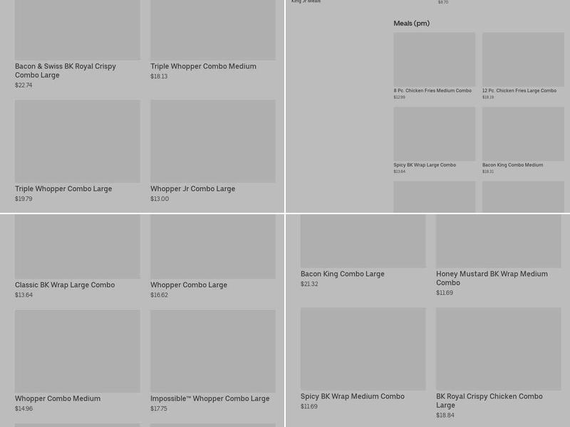 Burger King Menu