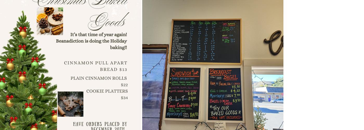 Beanadiction Menu