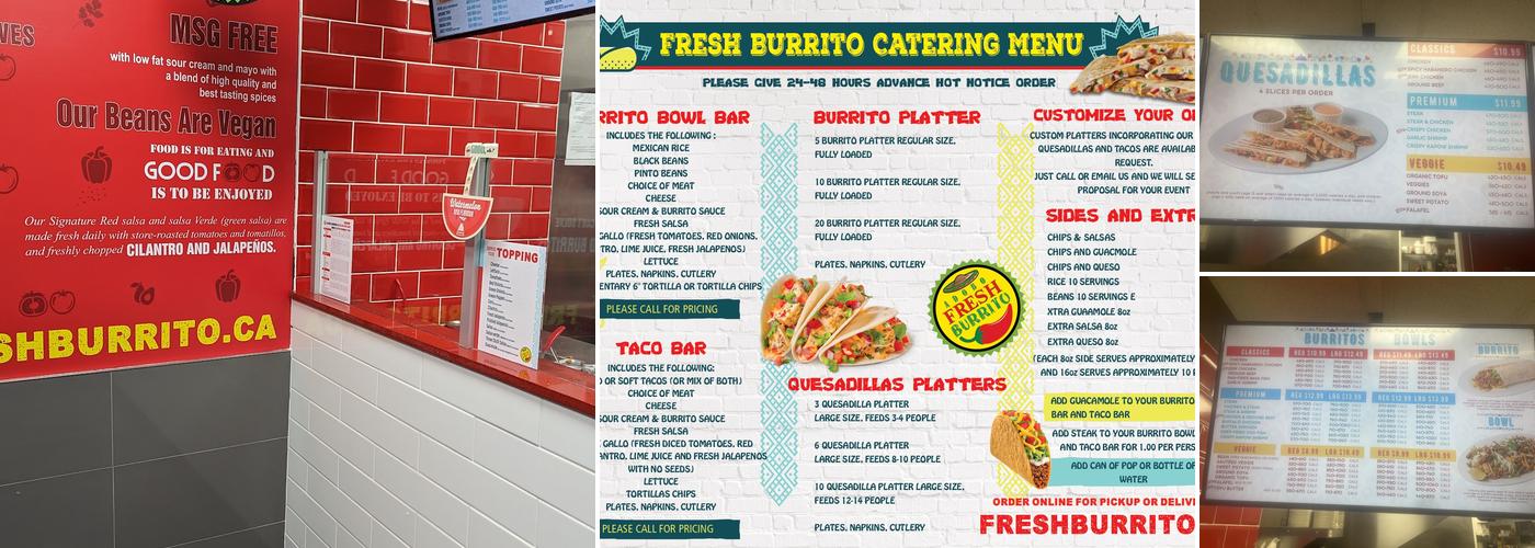 Fresh Burrito Menu