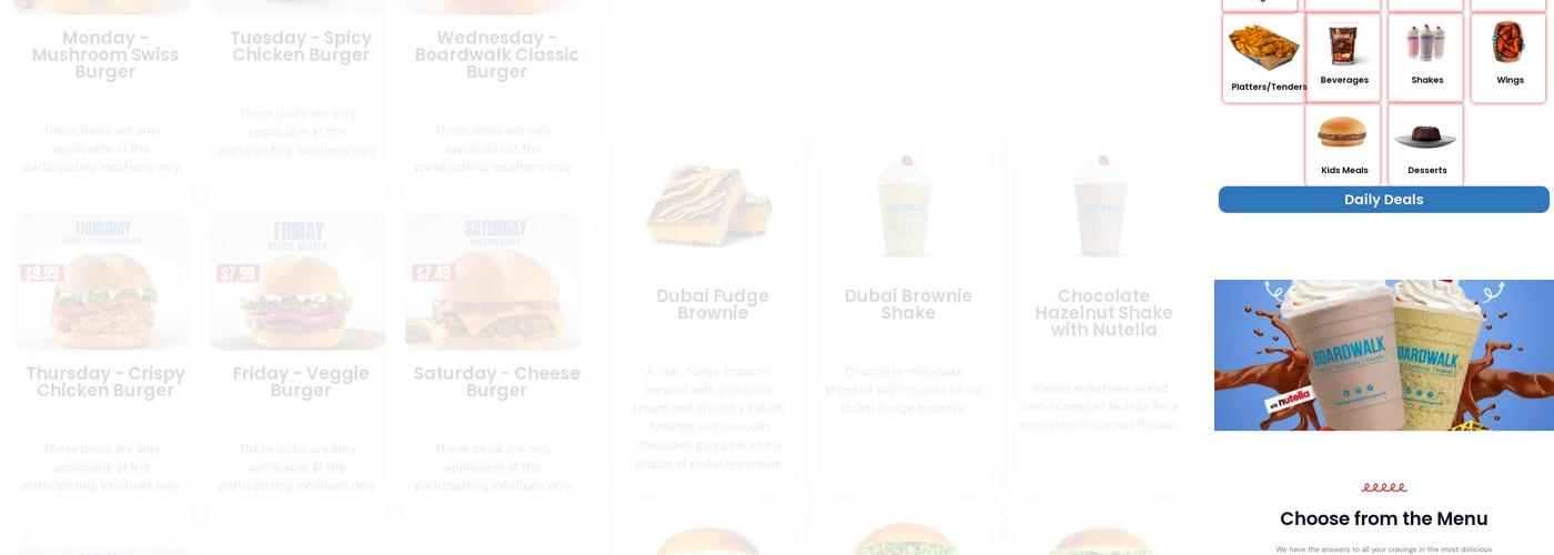 Boardwalk Fries Burgers Shakes - Milton Menu