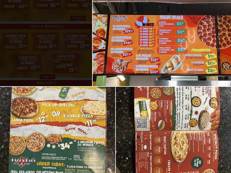 Pizza Pros Menu