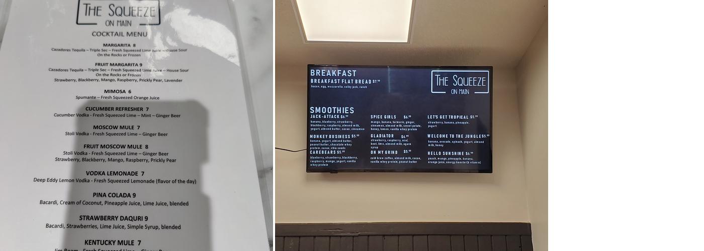 The Squeeze On Main Menu