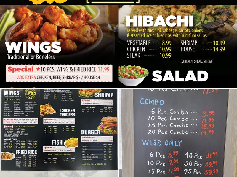 GoGo Wings & Hibachi Menu