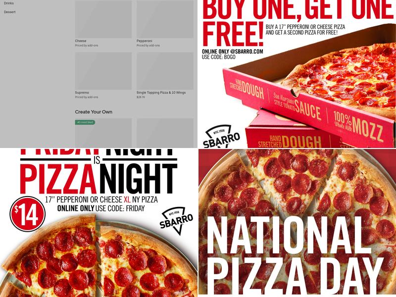 Sbarro Menu