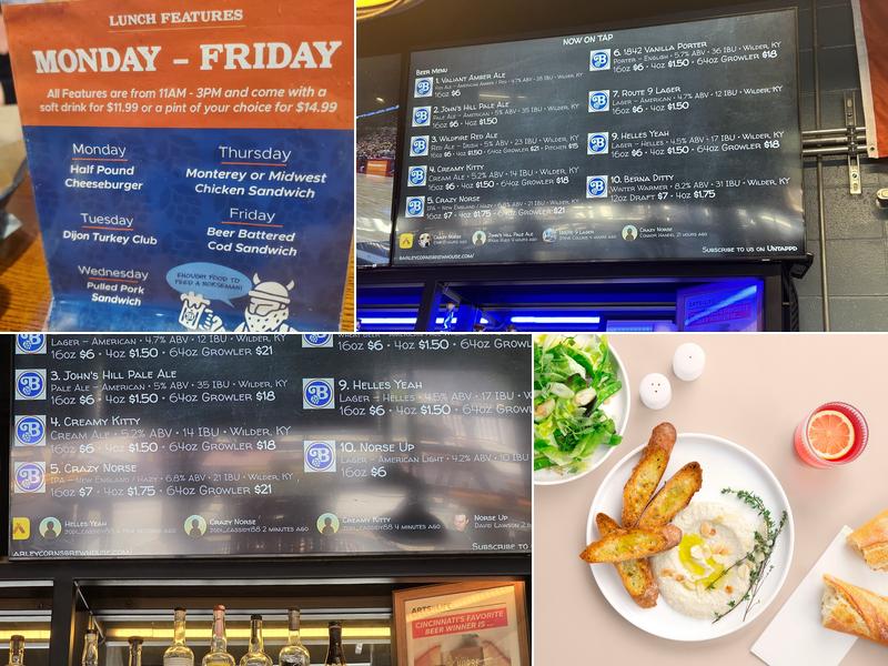 Barleycorn's Brewhouse Menu