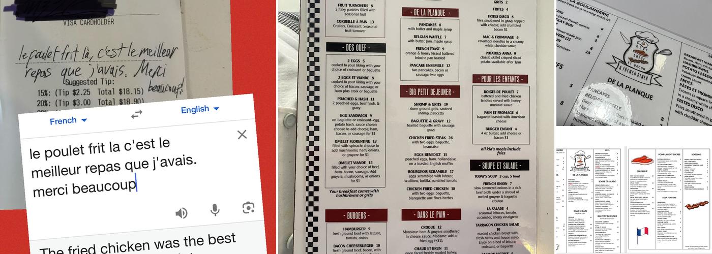 Oeuf Boeuf et Bacon Menu