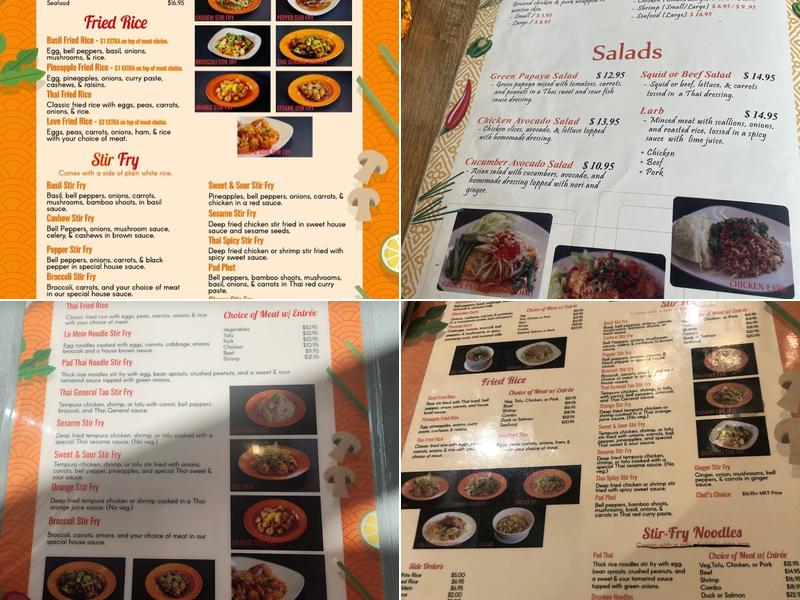 Love Thai Sushi at The Fountains Menu