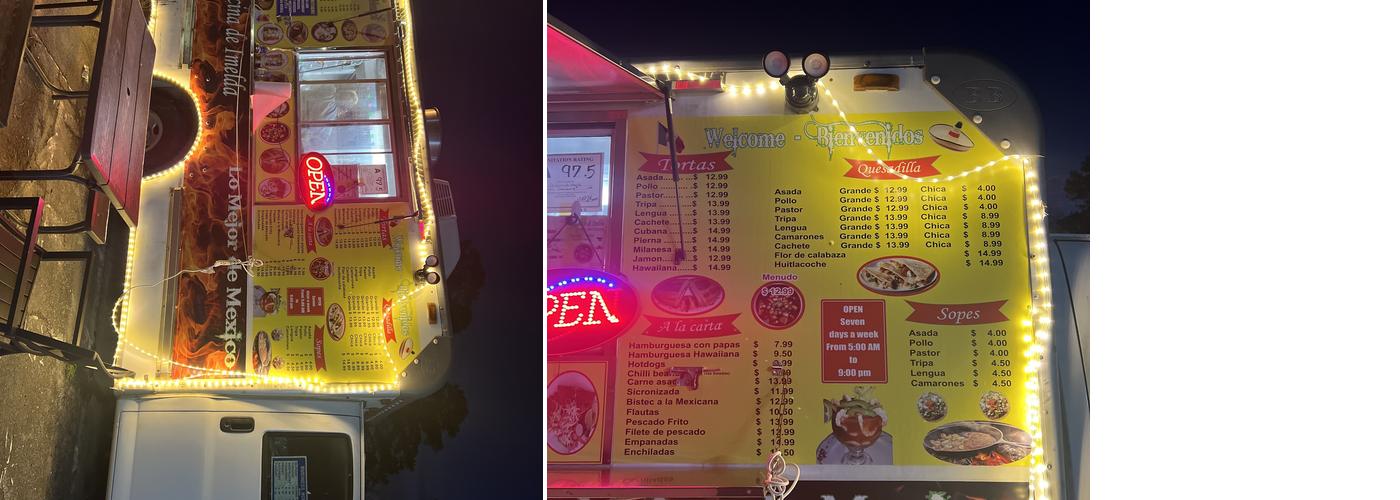 La Cocina De Imelda Menu