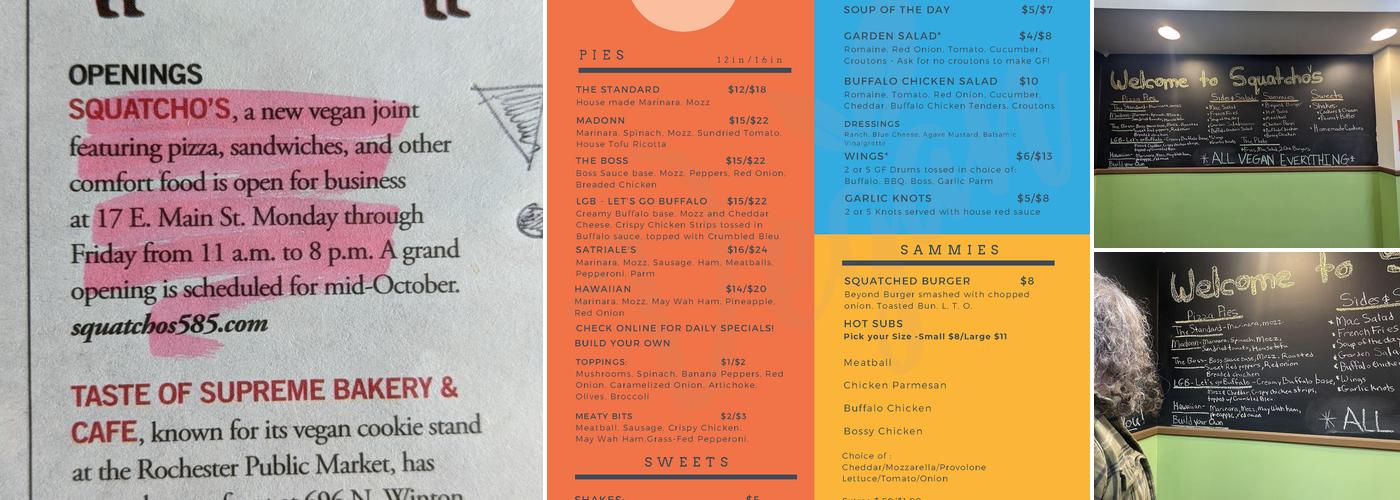 Squatcho's Menu