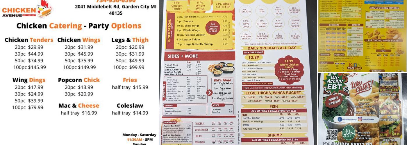 Chicken Avenue Menu