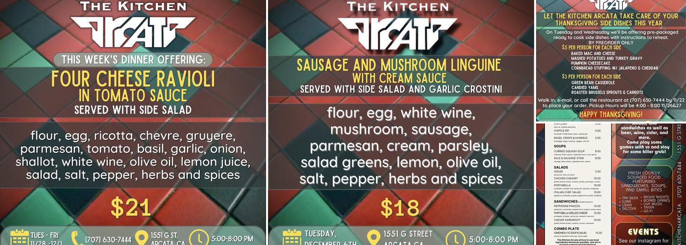 The Kitchen Arcata Menu