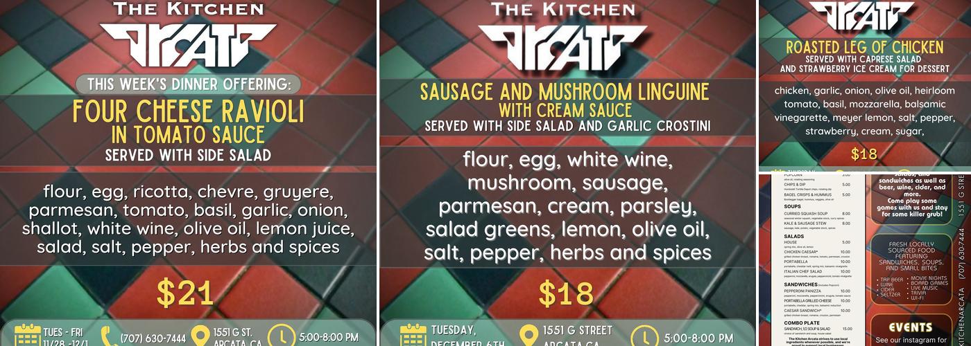 The Kitchen Arcata Menu