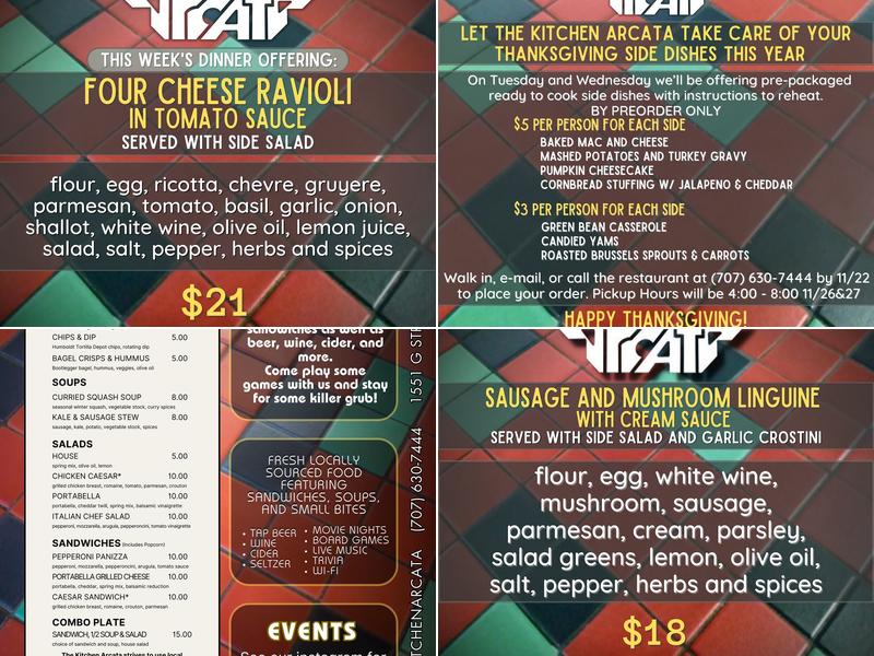 The Kitchen Arcata Menu