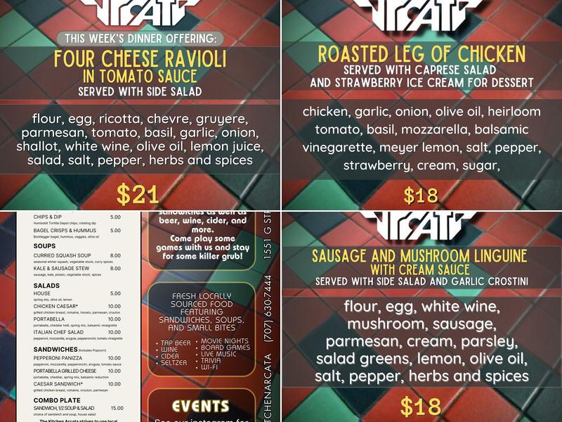 The Kitchen Arcata Menu