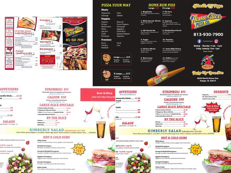 Home Slice Pizza Co. Menu