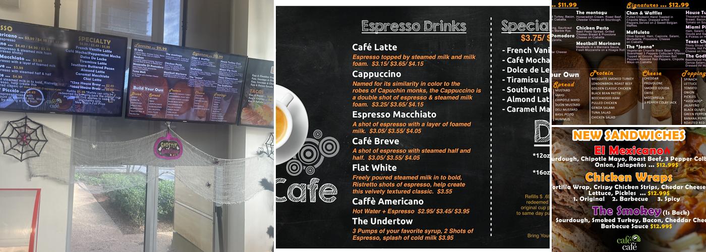 Cafe Cafe Menu