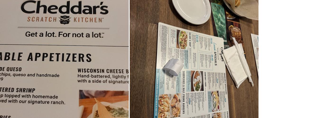 Cheddar's Scratch Kitchen Menu