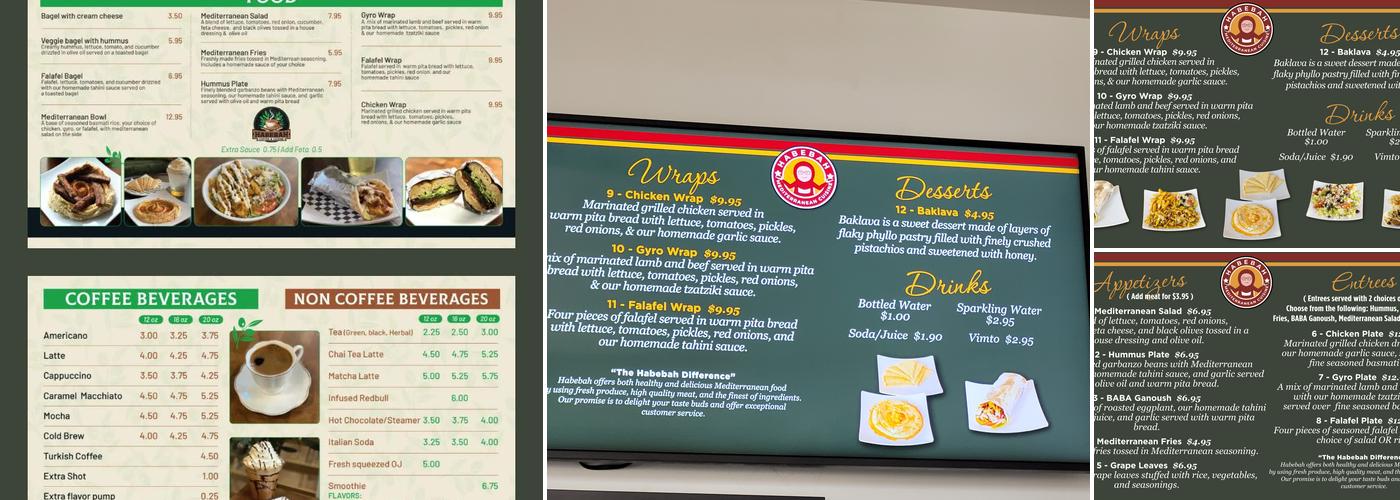 Habebah Coffee & Mediterranean Cuisine Menu
